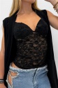 top in pizzo rose